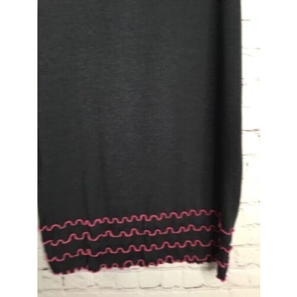 Laura Hlavac Dress Womens Size Large Ruffly Sheath Gray/Black Sleeveless Neutral - Picture 10 of 10